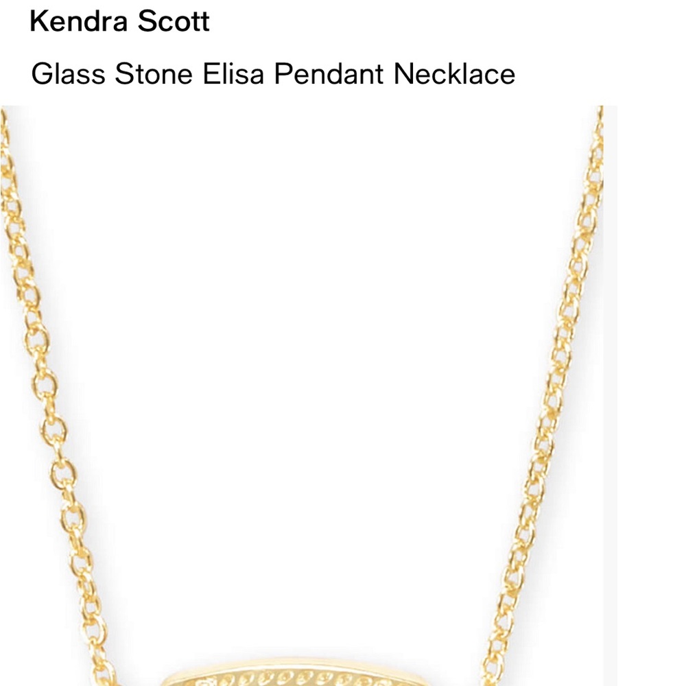 Kendra Scott Gold Glass Stone Necklace